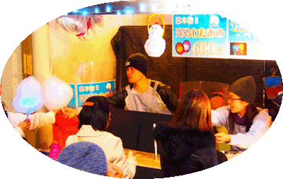 光るわたあめを使ったフローランテ宮崎のひかりのはなぞの